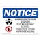 Signmission OSHA Sign, 7" H, Rigid Plastic, Homogenization Station Cut Resistant Sign With Symbol, Landscape OS-NS-P-710-L-13514 - alternate 1